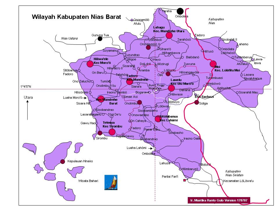 Peta Nias Barat Versi MRG170707, Telah Dikoreksi | Nias Barat Siapa 